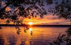Sunset over the lake